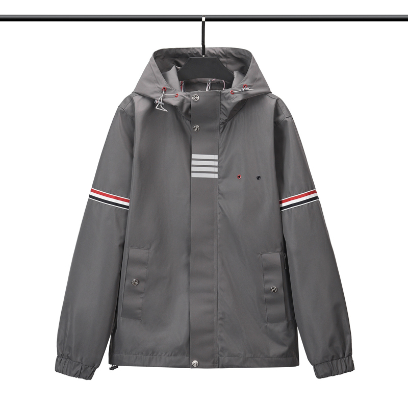 TB BROWIN Куртка в корейски стил, водоустойчива и ветроустойчива, стегнат силует, качулка и цип