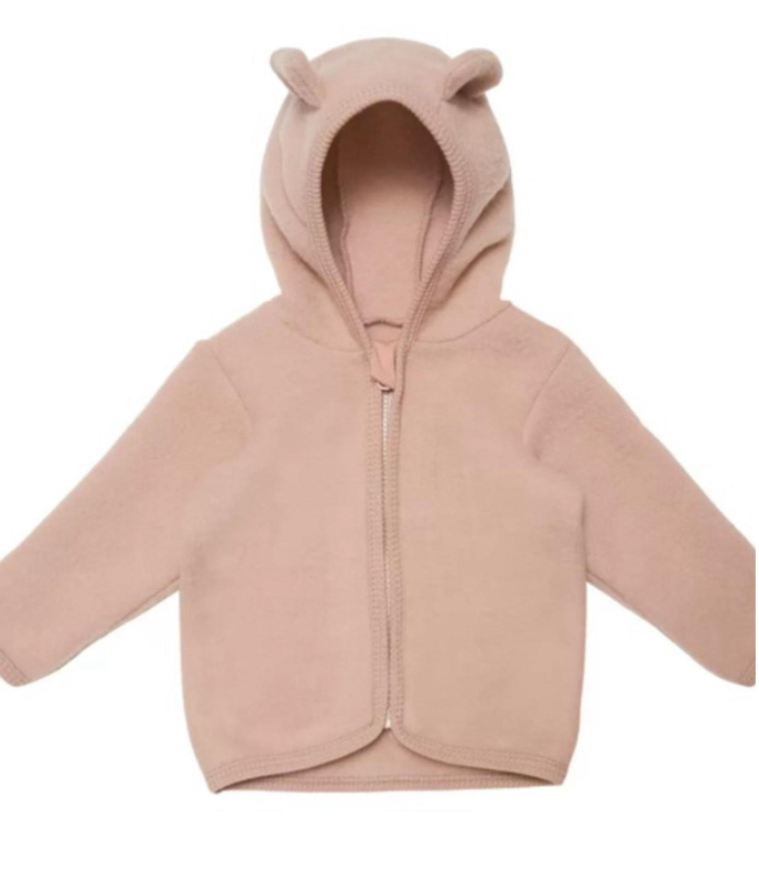 Bērnu komplekts: merino vilnas jaka ar kapuci un rāvējslēdzamu kombinezonu, akrila iekšpuse, mīksta virsma