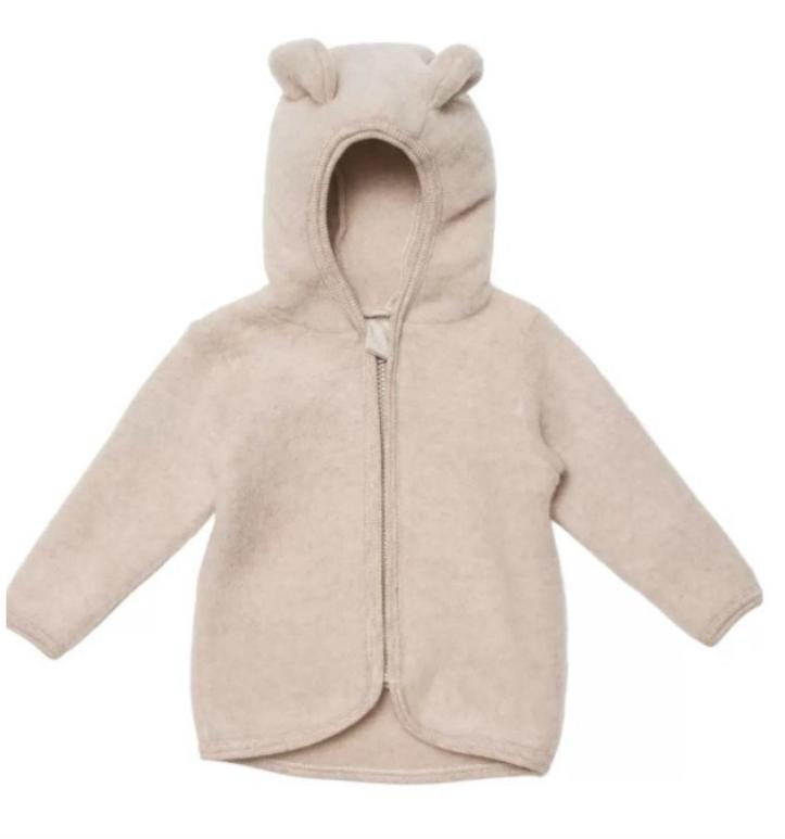 Bērnu komplekts: merino vilnas jaka ar kapuci un rāvējslēdzamu kombinezonu, akrila iekšpuse, mīksta virsma