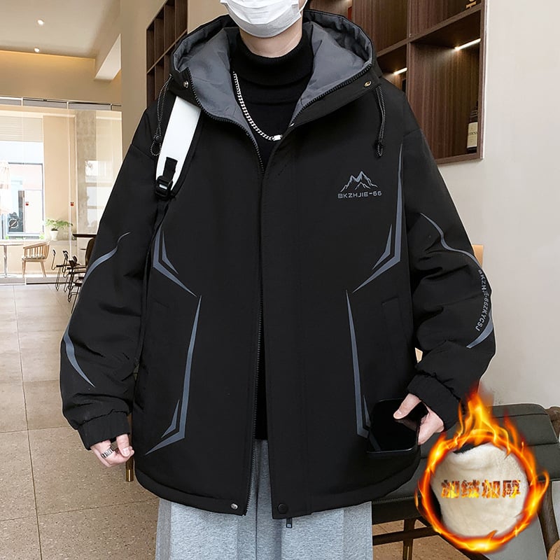 Jakna za tinejdžere s kapuljom, zipom, bez ovratnika, široka silueta, za proljeće i jesen