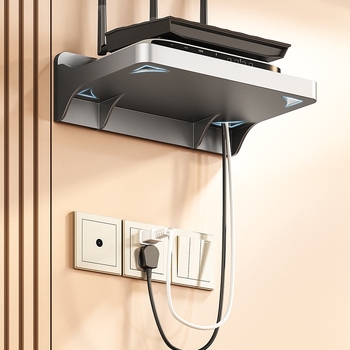 Stalak za router s 6 nivoa – organizator za modem, set-top box i kablove; montaža potrebna