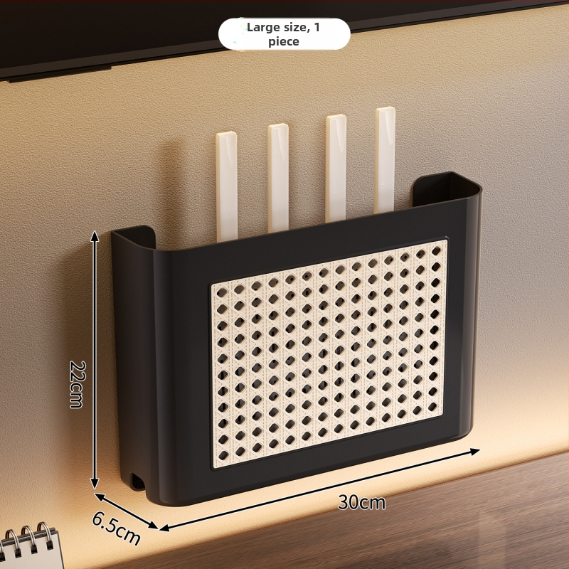 Wi-Fi router kutija za pohranu u vintage stilu, zidni ormarić za TV, polica za set-top box i upravljanje kabelima