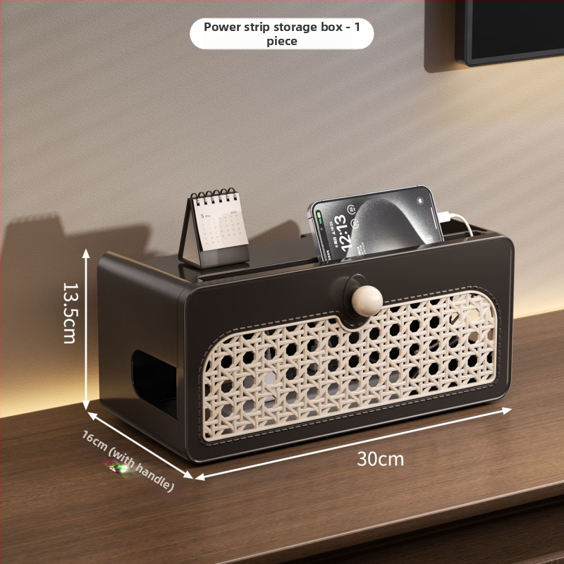 Wi-Fi router kutija za pohranu u vintage stilu, zidni ormarić za TV, polica za set-top box i upravljanje kabelima