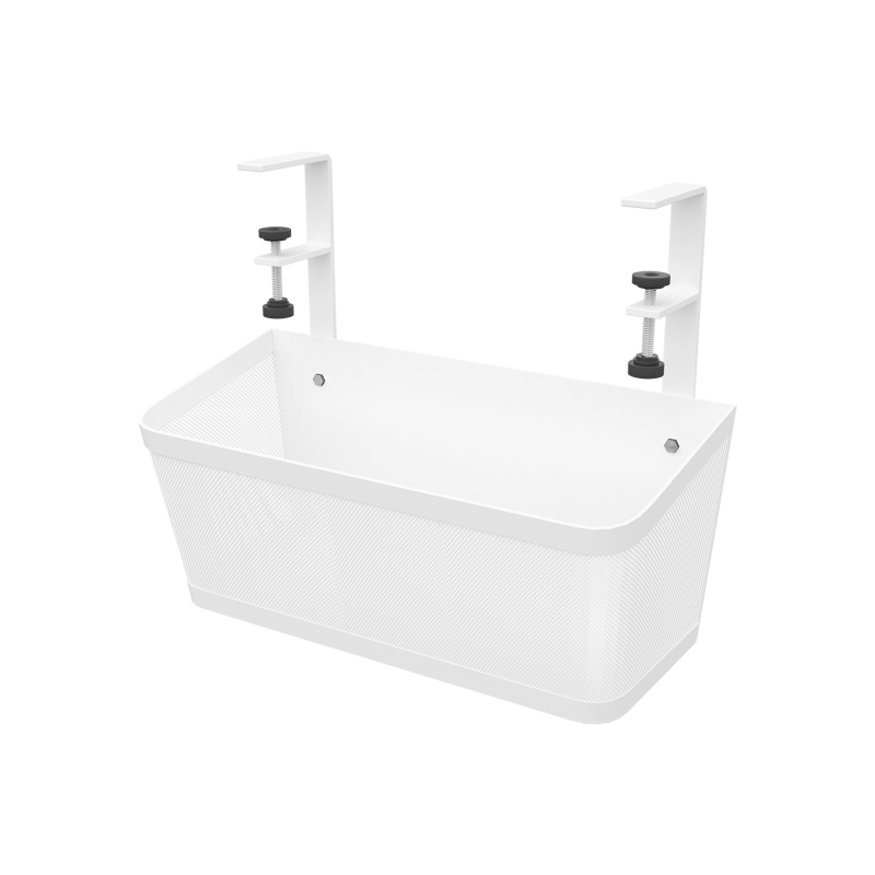 Органайзер за кабели под бюрото за компютър, карбонова стомана, настолен монтаж, 1 слой, настолен склад