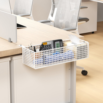 Organizator kablova ispod stola — željezni, montaža bez bušenja, 1 razina, uredska organizacija, otpornost na vlagu