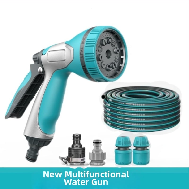 Voolikurull koos pritsimisotsikuga ja hoiustamisega aia kastmiseks - plastmasane pritsimisotsik, veesurve 7, kaal 2.5