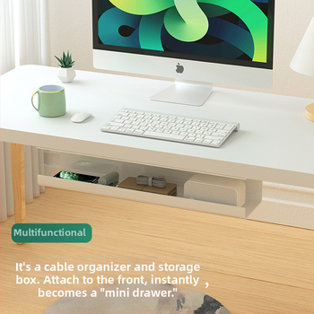 Държач за кабели под масата – PVC, прост стил навиване, за органайзер за кабели. EVERTE; Модел: Държач за кабели под масата