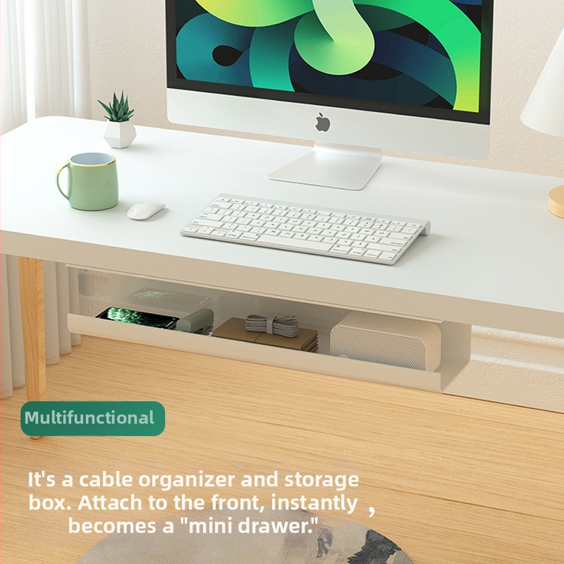 Pod stolom drôtový organizér – PVC materiál, jednoduchý navíjací štýl, vhodné pre organizér káblov. EVERTE; Model: Drôtový organizér pod stolom