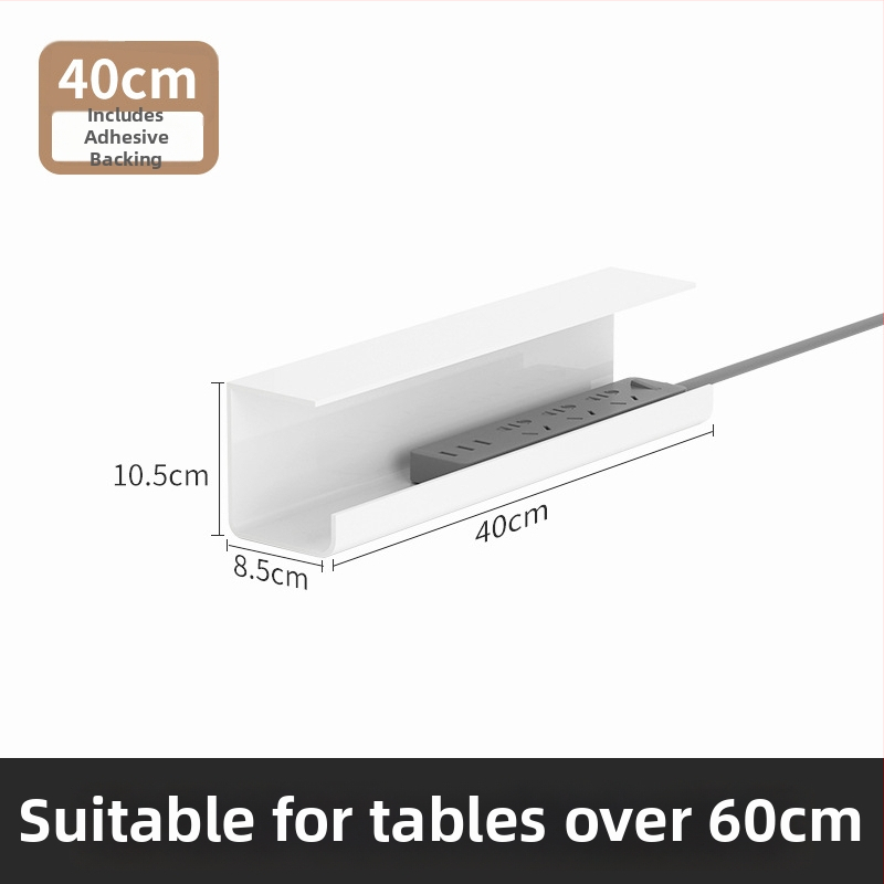 Държач за кабели под масата – PVC, прост стил навиване, за органайзер за кабели. EVERTE; Модел: Държач за кабели под масата