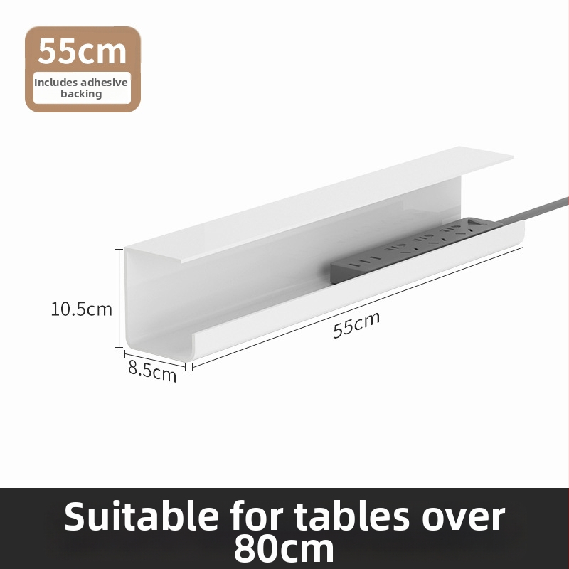 Държач за кабели под масата – PVC, прост стил навиване, за органайзер за кабели. EVERTE; Модел: Държач за кабели под масата