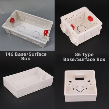 146 mudeli lüliti-pistikapp koos ühenduskarbiga, pinnapealne paigaldus, 86-tüüp, tulekindel