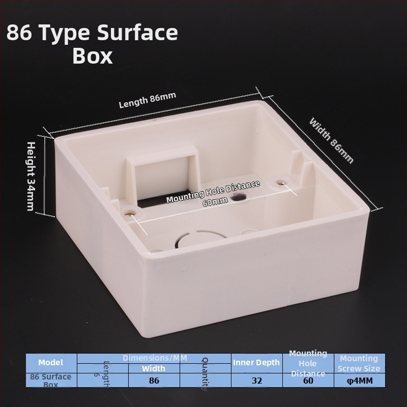 146 mudeli lüliti-pistikapp koos ühenduskarbiga, pinnapealne paigaldus, 86-tüüp, tulekindel