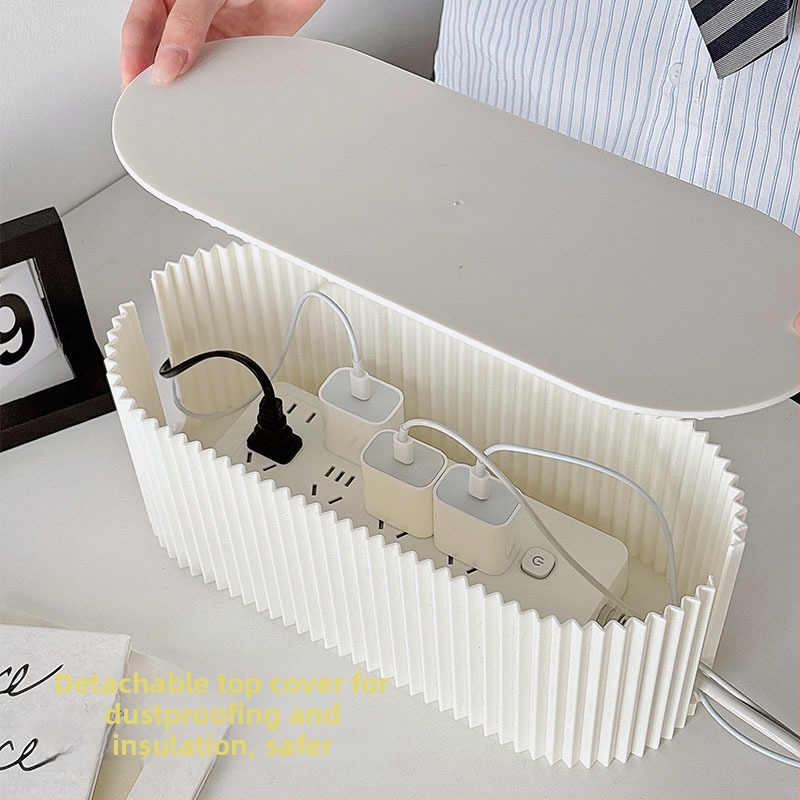 Box na správu káblov pre stôl | plast, moderný minimalistický štýl, stolové skladovanie, Lemon book