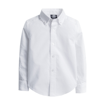 Bērnu oksforda kokvilnas krekliņš, garas piedurknes, smailā apkakle, 100% kokvilna, ikdienas akadēmiskais stils