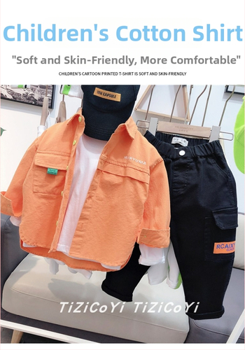 Bērnu krekliņš ar garām piedurknēm korejiešu stilā, 50% kokvilnas, pavasaris 2022