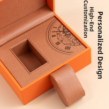 Кутия за часовници с PU кожена възглавничка и щракващ капак, модел Tx-19, бяла външна обложка, продажбено опаковане, подаръчно опаковане
