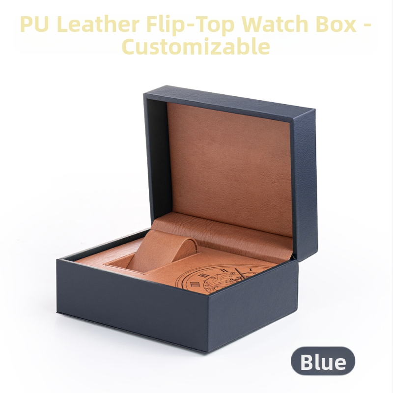 Кутия за часовници с PU кожена възглавничка и щракващ капак, модел Tx-19, бяла външна обложка, продажбено опаковане, подаръчно опаковане