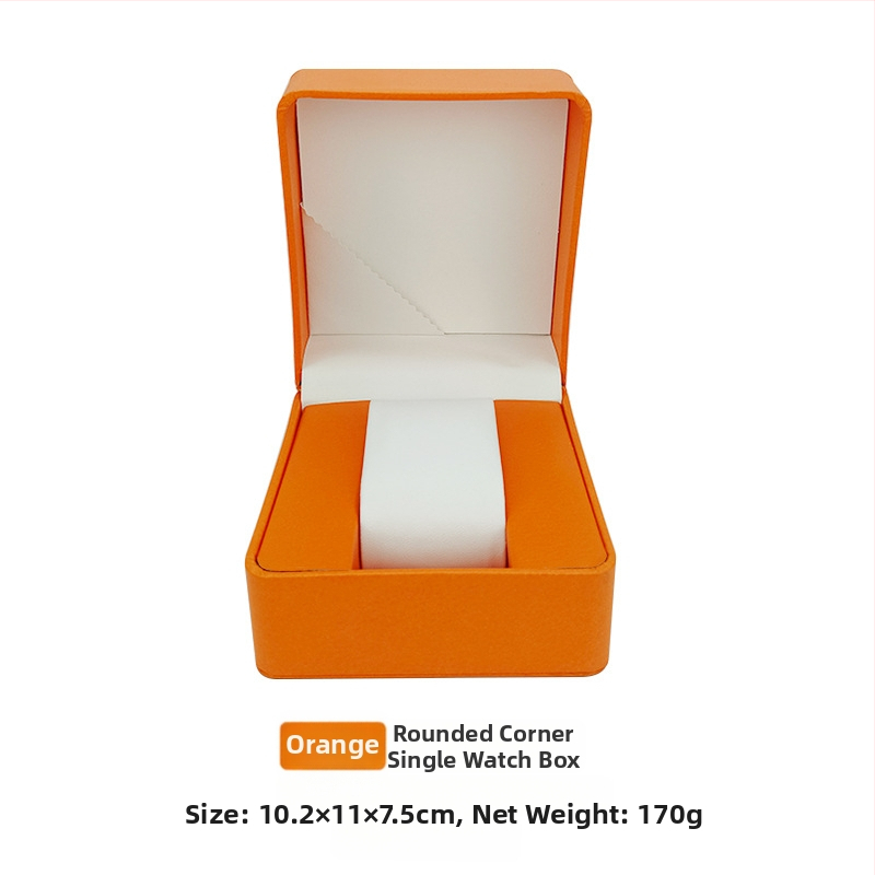 Кръгла PU кутия за часовник – персонализирана, ситопечат, PU кожа, подаръчна опаковка, универсална опаковка