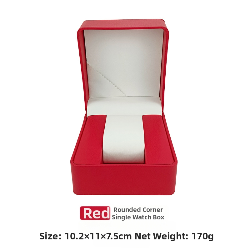 Кръгла PU кутия за часовник – персонализирана, ситопечат, PU кожа, подаръчна опаковка, универсална опаковка