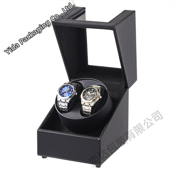 Уиндър за часовници с две позиции — автоматичен, електрически тих, ръчно изработен, PU кожа + MDF, марка Yida