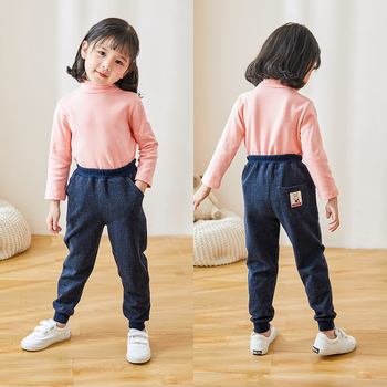 Bērnu kokvilnas terry sporta bikses – universāla, vidējā josta ar elastīgu gumiju, karikatūras raksts, 99% kokvilna, pavasaris un rudens