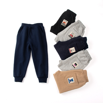 Bērnu kokvilnas terry sporta bikses – universāla, vidējā josta ar elastīgu gumiju, karikatūras raksts, 99% kokvilna, pavasaris un rudens