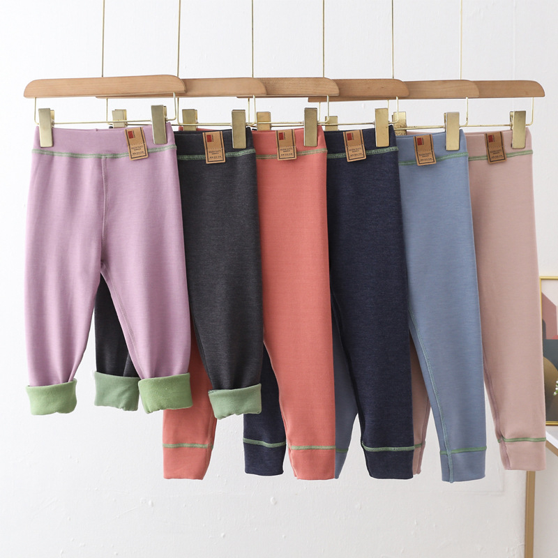 Bērnu pašsildējošas siltas bikses no pelynas šķiedras, 20% akrila, pilns garums, viduklis – vidējais