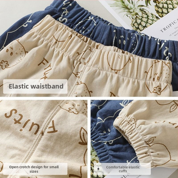 Bērnu bikses, karikatūras raksts, vidējā josta, gumijas josta (74% viskoze)