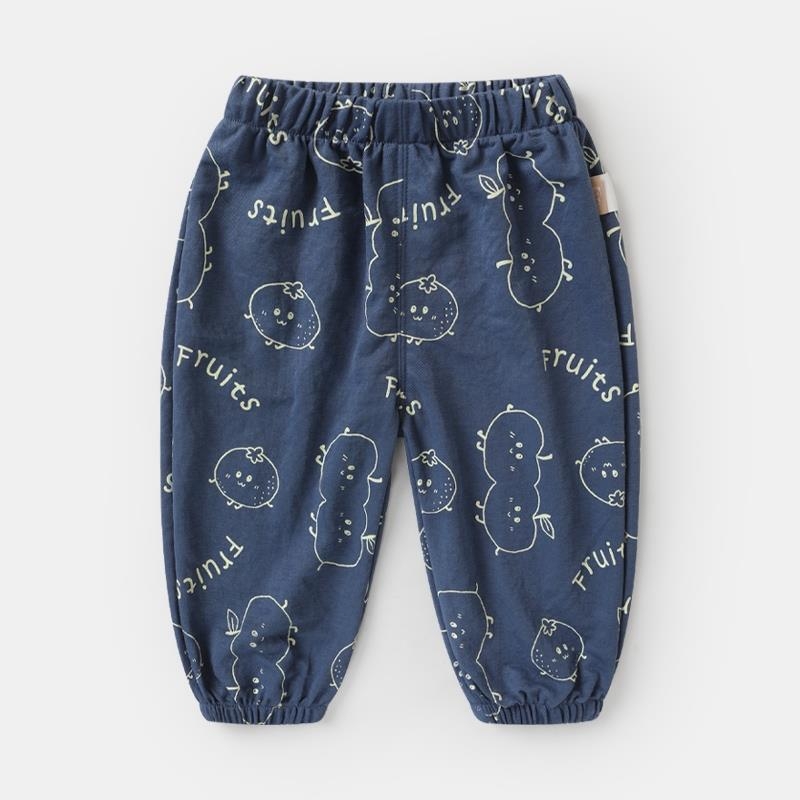 Bērnu bikses, karikatūras raksts, vidējā josta, gumijas josta (74% viskoze)