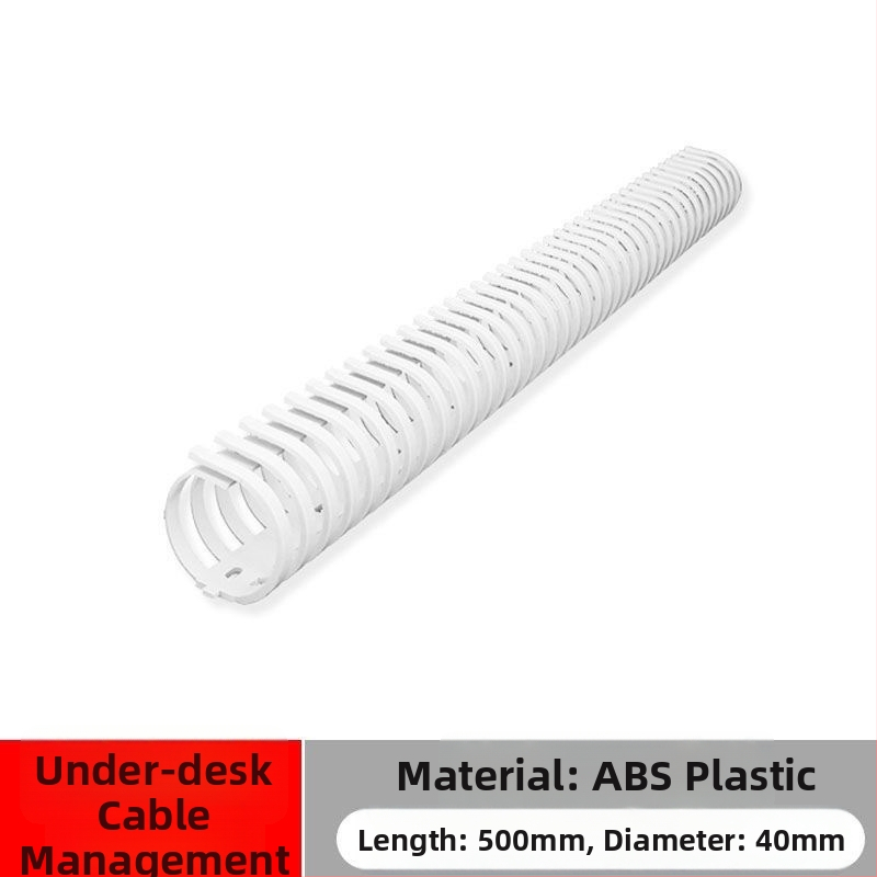 Regál na správu káblov pod stolom, PVC materiál, moderný minimalistický štýl, stolové úložisko, kábel organizér