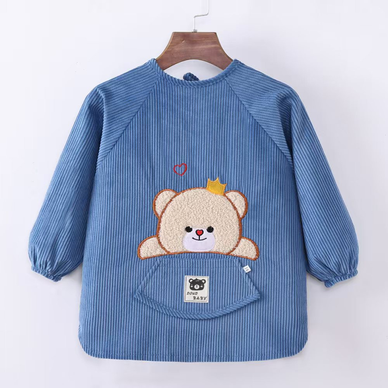 Bērnu ūdensnecaurlaidīgs reversais priekšauts bērnudārzam, kartoona raksts, poliestera-kokvilnas maisījums