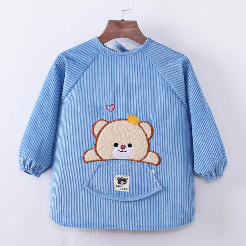 Bērnu ūdensnecaurlaidīgs reversais priekšauts bērnudārzam, kartoona raksts, poliestera-kokvilnas maisījums