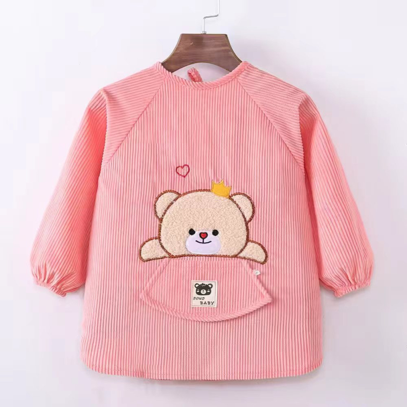 Bērnu ūdensnecaurlaidīgs reversais priekšauts bērnudārzam, kartoona raksts, poliestera-kokvilnas maisījums