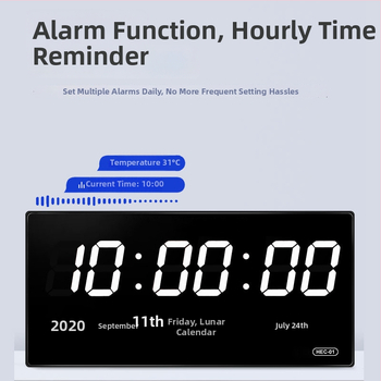 Настолен часовник с вечен календар и BeiDou GPS, Wi‑Fi автоматично синхронизиране на време, LED цифров календар, тих режим, стъклен корпус