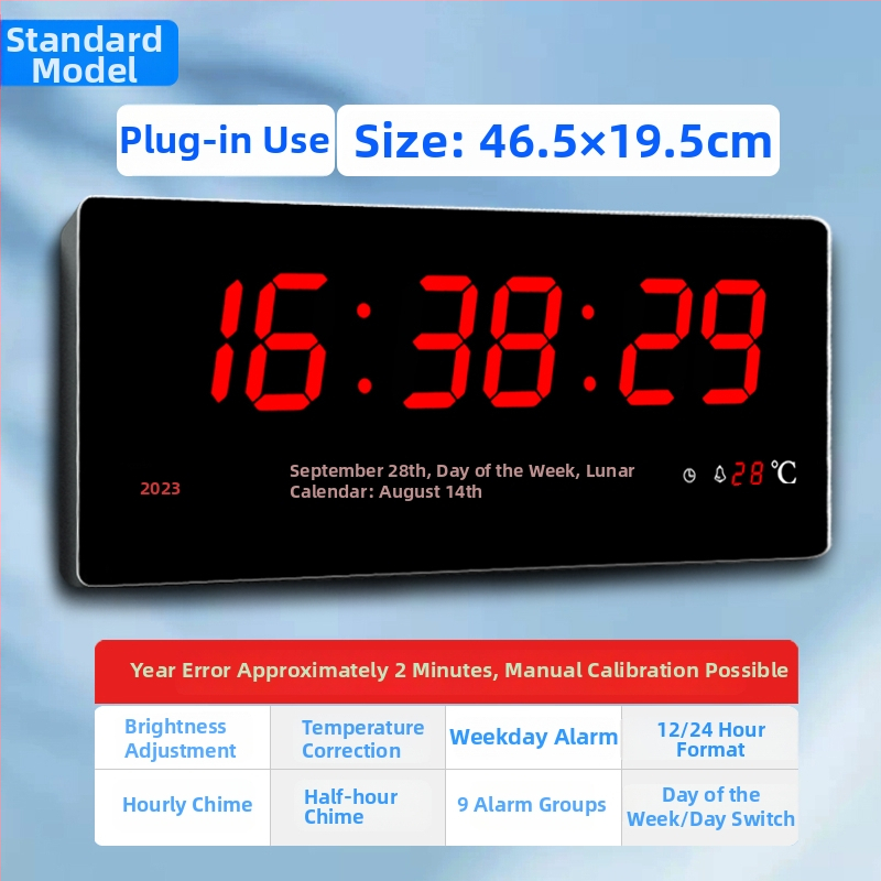 Настолен часовник с вечен календар и BeiDou GPS, Wi‑Fi автоматично синхронизиране на време, LED цифров календар, тих режим, стъклен корпус