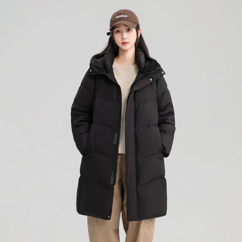 Uniszex rendkívüli hideg libatoll kabát, térd alá érő hosszúság, töltet >450 g, tolltartalom 86–90%, védelem -50…-20°C, cipzár