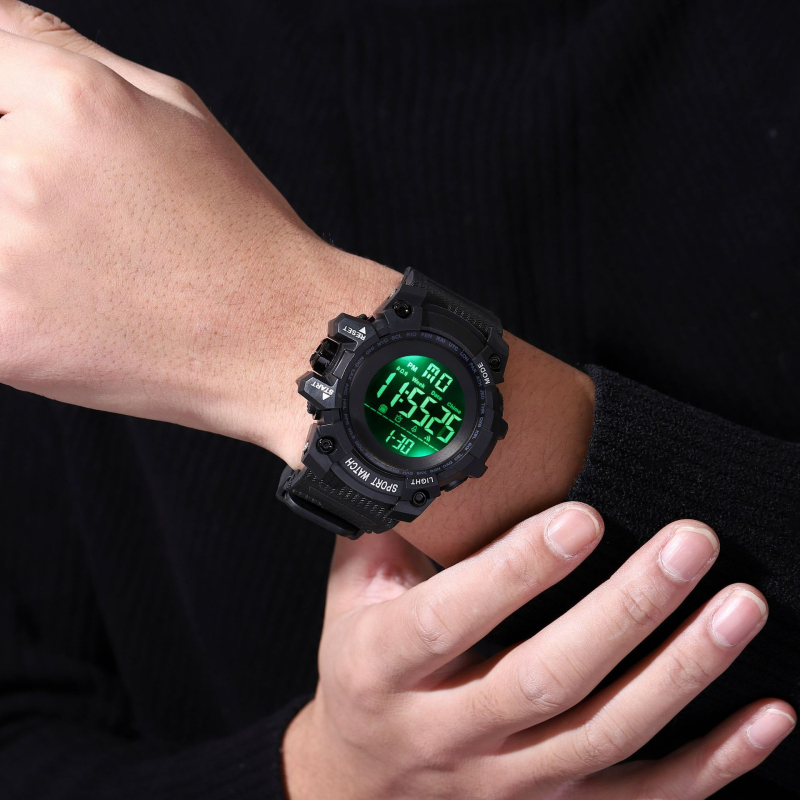 SFZ Elektronikus egyetemi óra – világító idő, digitális kijelző, ébresztő, 10 m vízállóság, TPU szíj