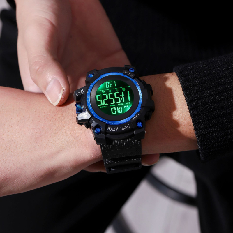 SFZ Elektronikus egyetemi óra – világító idő, digitális kijelző, ébresztő, 10 m vízállóság, TPU szíj