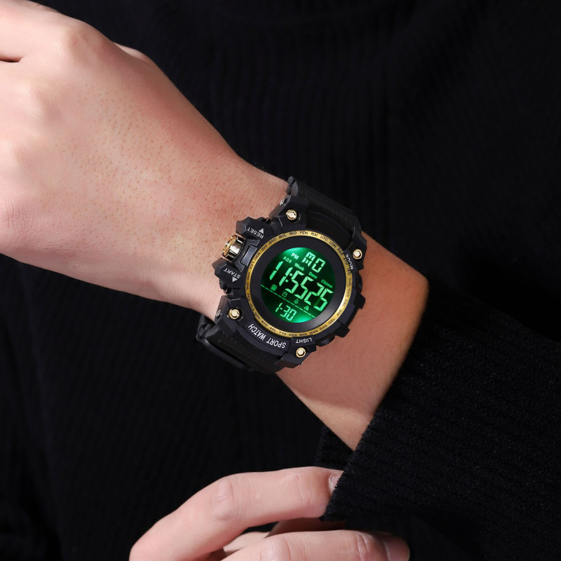 SFZ Elektronikus egyetemi óra – világító idő, digitális kijelző, ébresztő, 10 m vízállóság, TPU szíj