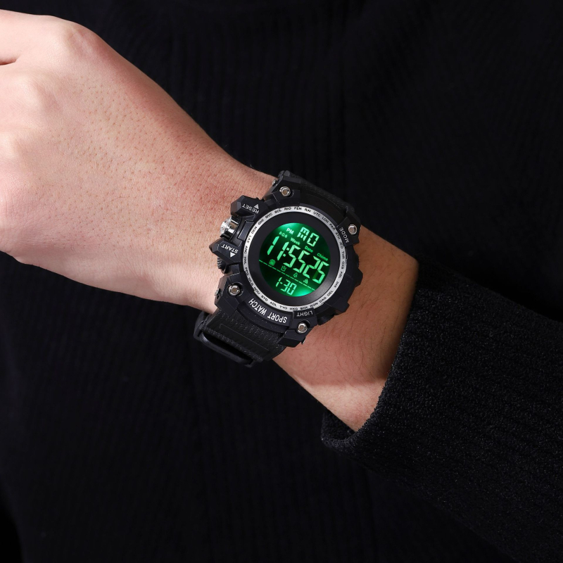 SFZ Elektronikus egyetemi óra – világító idő, digitális kijelző, ébresztő, 10 m vízállóság, TPU szíj