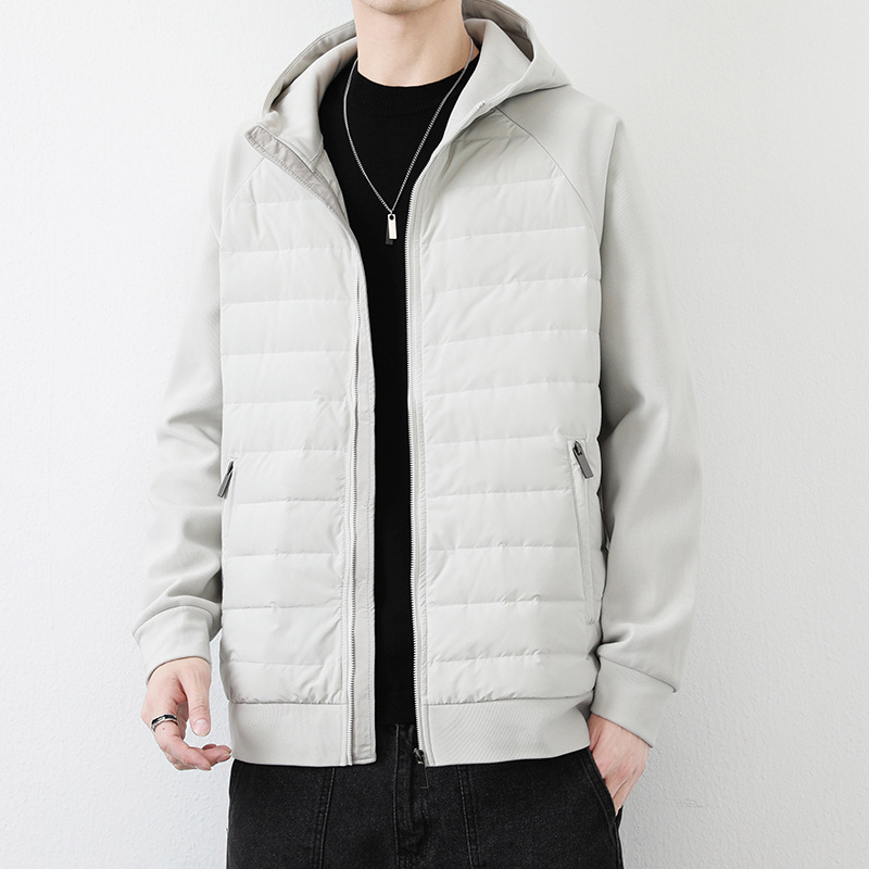 Álló galléros tollkabát, fehér kacsa tollal töltve, kasmírtartalom 81–85%, töltet 650