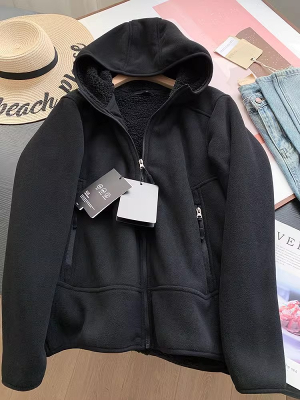Muška fleece jakna s kapuljom | zatvarač, materijal od poliestera, širok kroj
