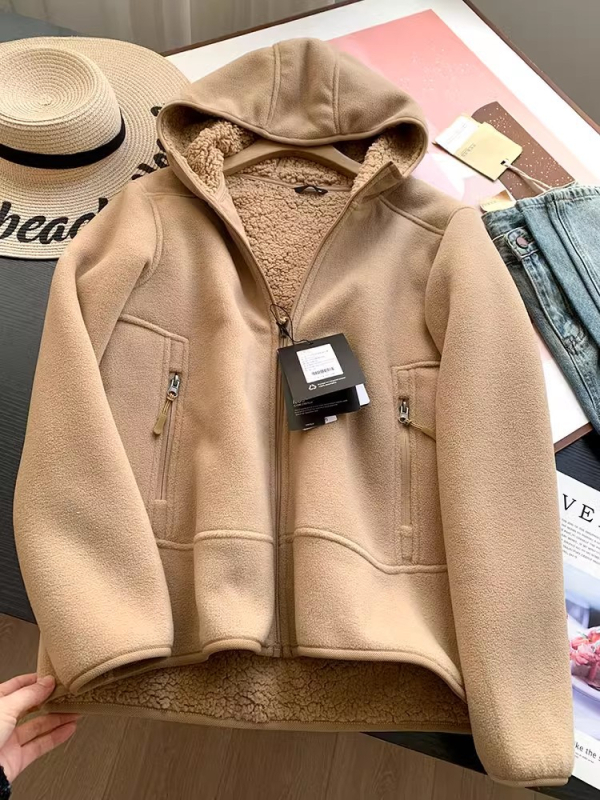 Muška fleece jakna s kapuljom | zatvarač, materijal od poliestera, širok kroj