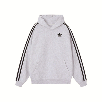 Unisex Φούτερ με Κουκούλα 420g, Φθινόπωρο 2025, Ριγέ με Κολλάζ, Χαλαρή Γραμμή, Βαμβάκι Combed