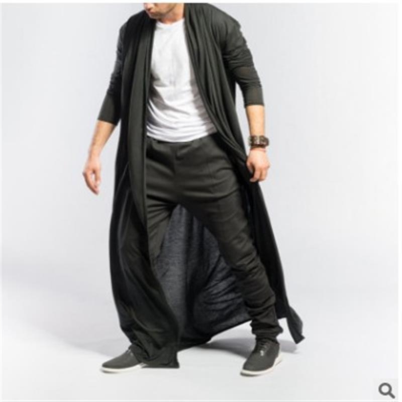 Мъжко палто от памук‑смес, тънка ветровка с лацкан, едноредово закопчаване, лек