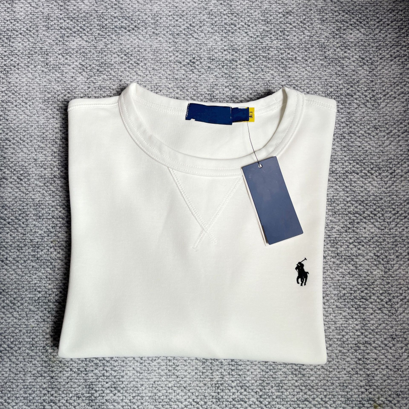 Meeste 100% puuvillane pullover ponni tikandiga, ümmarguse kaelusega, pikkade varrukatega