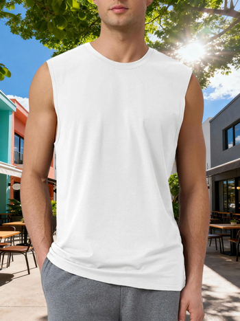 Spordivest ilma mangasid – vaba lõikega, ühevärviline, 95% polüester, hingav ja kiiresti kuivav