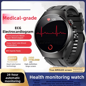 Медицински смарт часовник с Bluetooth разговори, ECG, измерване на кръвно налягане, пулс и мониторинг на здравето (липиди в кръвта и урикова киселина)