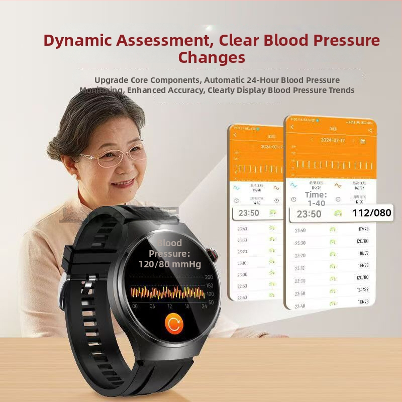 Медицински смарт часовник с Bluetooth разговори, ECG, измерване на кръвно налягане, пулс и мониторинг на здравето (липиди в кръвта и урикова киселина)