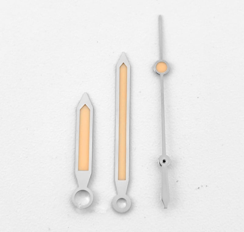 Fosforiseeruvad kellakäed NH35 mehhanismile, mudel 6010